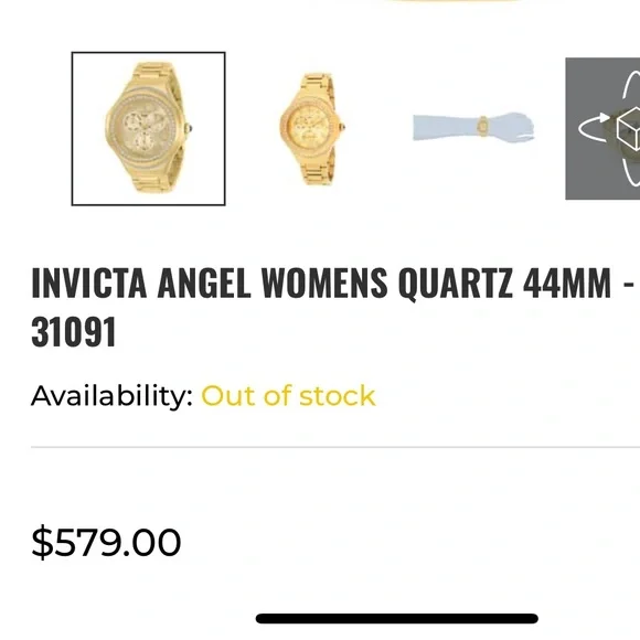 Women’s Gold Invicta Angel watch